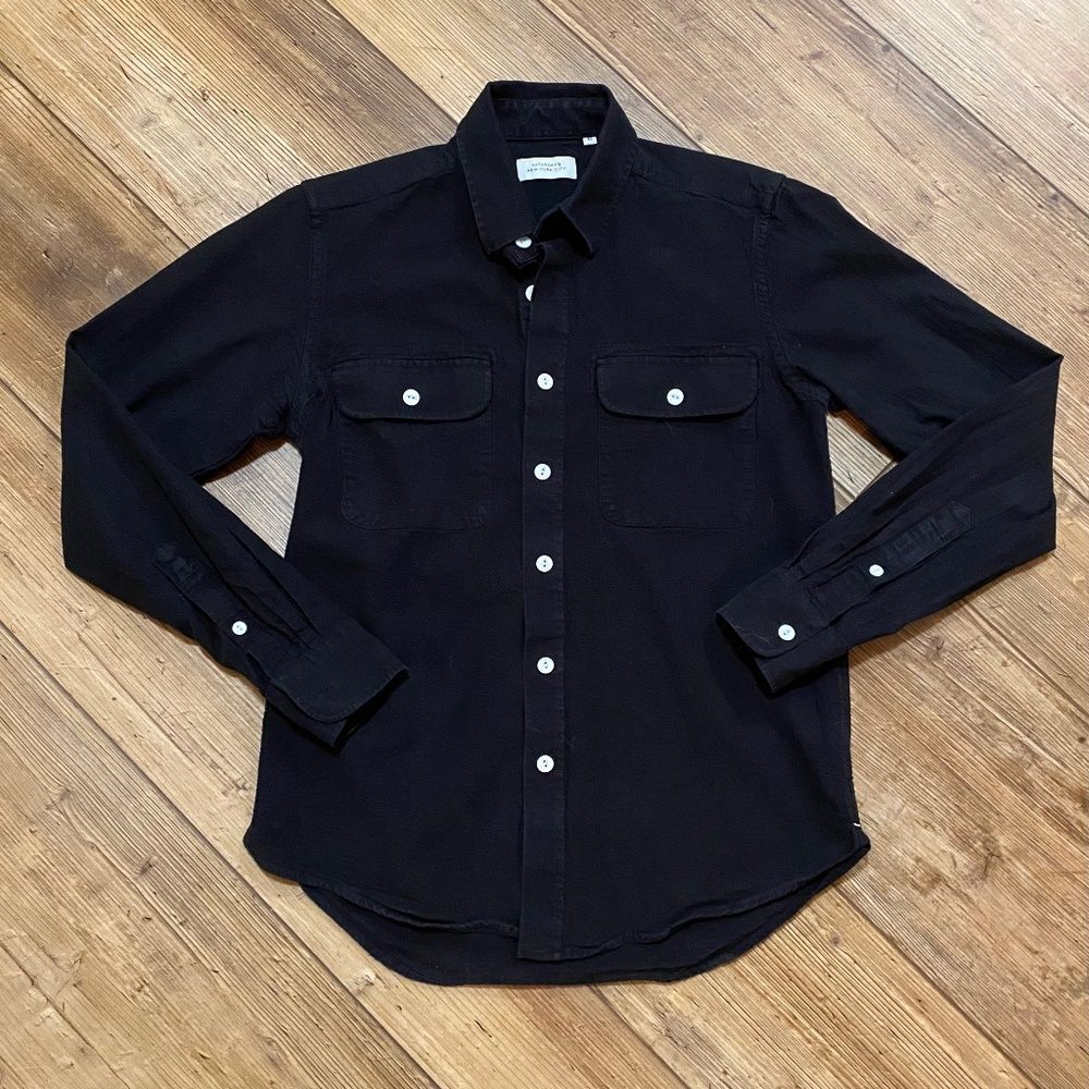 SATURDAYS SURF NYC Men XS Casual Shirt Jacket 100% Cotton Long Sleeve MSRP: $235